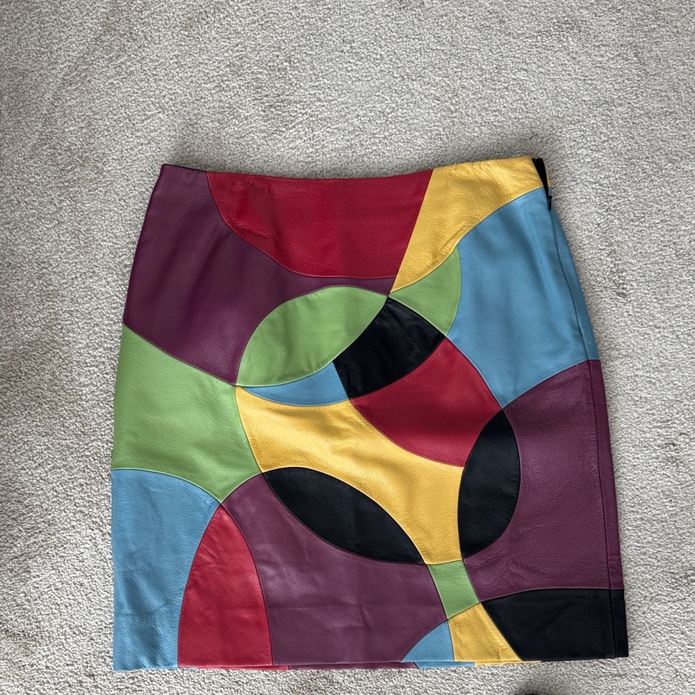 Metrostyle Multicolor Patchwork Pencil Skirt - image 1